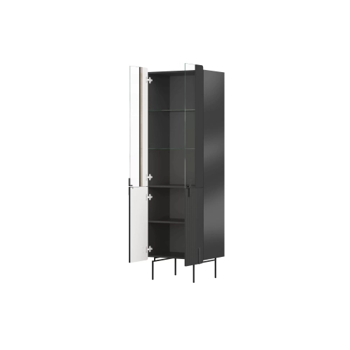 Witryna Malmi 60 cm - czarny mat / czarne nóżki